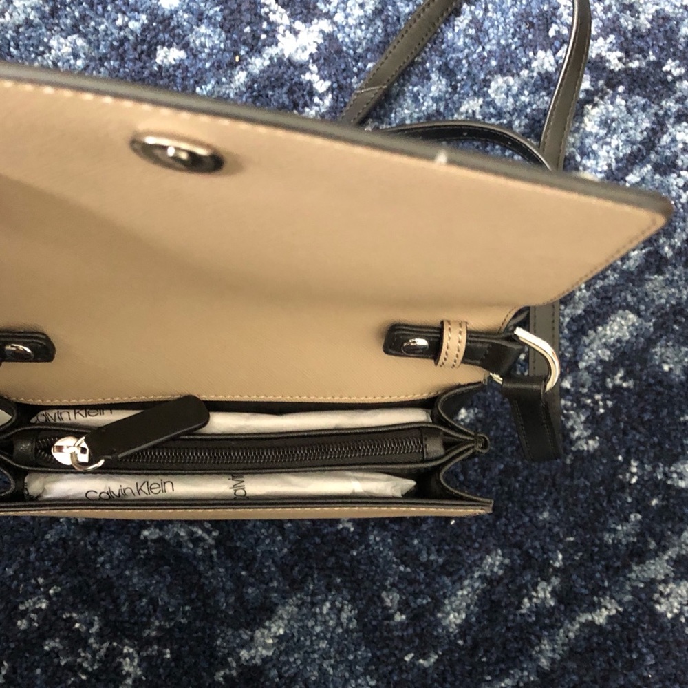 Calvin Klein Saffiano Leather Flap Over Crossbody - Picture 5 of 5